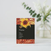 CARTE DE VISITE SOUFFRANCES ET GIRAFFE PEAU ROUGE MONOGRAMME EN PI (Debout devant)