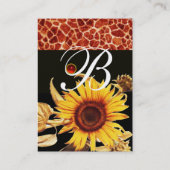 CARTE DE VISITE SOUFFRANCES ET GIRAFFE PEAU ROUGE MONOGRAMME EN PI (Dos)