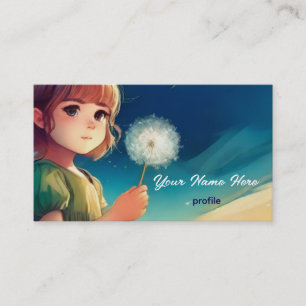 Carte De Visite Souhait sous les étoiles – Inspiré d'anime rêveur