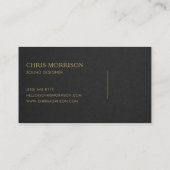 Carte De Visite Sound Designer (Dos)