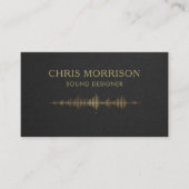 Carte De Visite Sound Designer Black Gold QR Code (Devant)