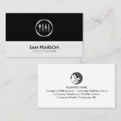 Carte De Visite Sound Engineer Volume Sliders Icon (Devant / Derrière)