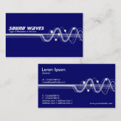 Carte De Visite Sound Waves II - Bleu foncé (Devant / Derrière)