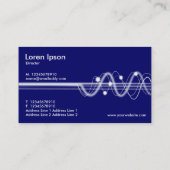 Carte De Visite Sound Waves II - Bleu foncé (Dos)