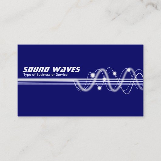 Carte De Visite Sound Waves II - Bleu foncé (Devant)