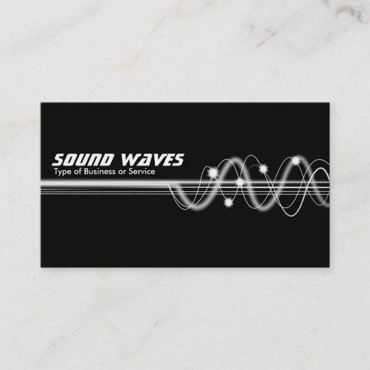 Carte De Visite Sound Waves II - Noir (Devant)