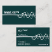 Carte De Visite Sound Waves II - Vert foncé (Devant / Derrière)