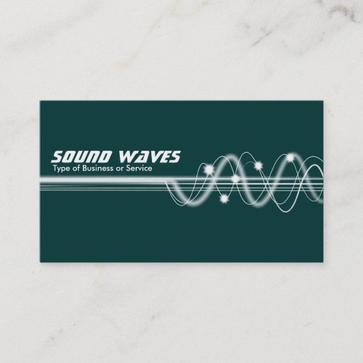 Carte De Visite Sound Waves II - Vert foncé (Devant)