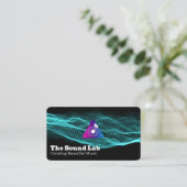 Carte De Visite Sound Waves | Music Note Logo (Debout devant)