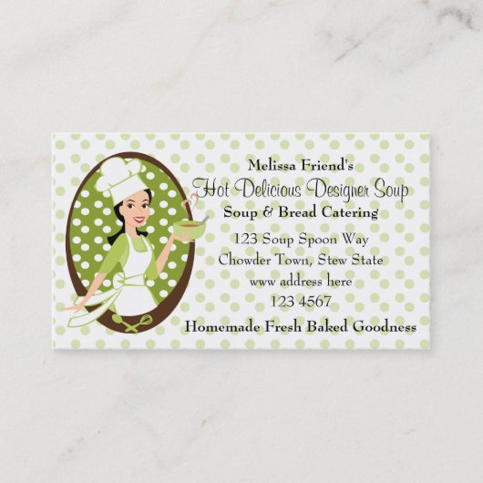 Carte De Visite Soupe délicieuse (Devant)