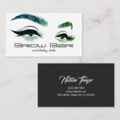 Carte De Visite Sourcils & Cils Microblading, Extensions de Cils (Devant / Derrière)