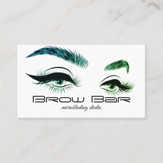 Carte De Visite Sourcils & Cils Microblading, Extensions de Cils (Devant)