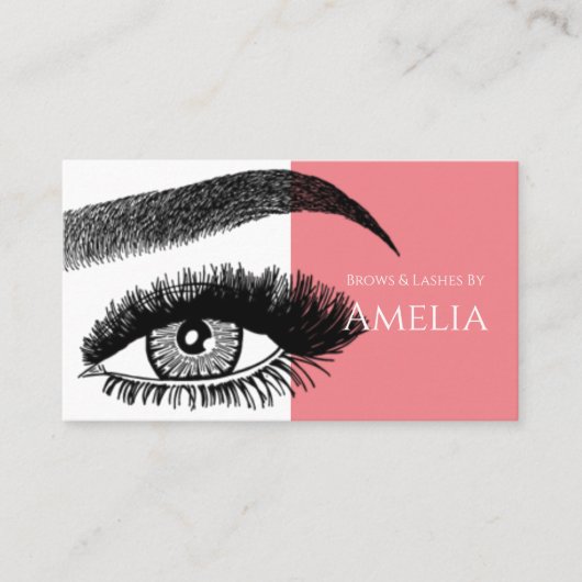 Carte De Visite Sourcils & Cils Microblading, Extensions de Cils (Devant)