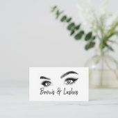 Carte De Visite Sourcils & Cils Microblading, Extensions de Cils (Debout devant)