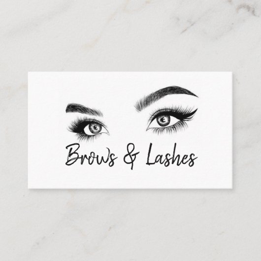 Carte De Visite Sourcils & Cils Microblading, Extensions de Cils (Devant)