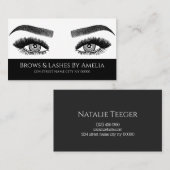 Carte De Visite Sourcils & Cils Microblading, Extensions de Cils (Devant / Derrière)