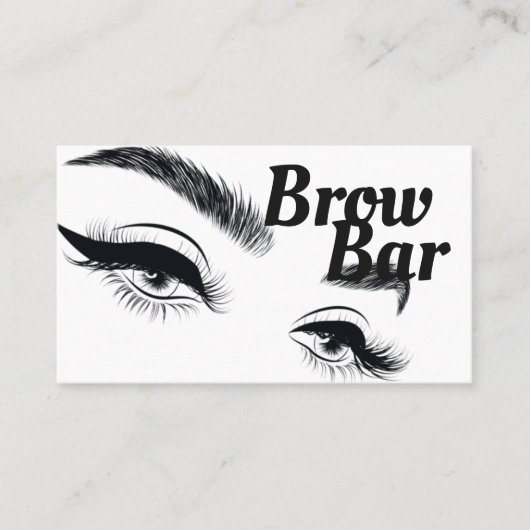 Carte De Visite Sourcils & Cils Microblading, Extensions de Cils (Devant)