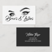 Carte De Visite Sourcils & Cils Microblading, Extensions de Cils (Devant / Derrière)