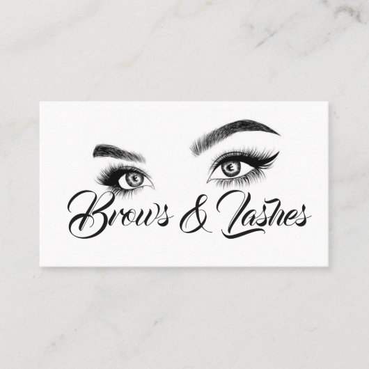 Carte De Visite Sourcils & Cils Microblading, Extensions de Cils (Devant)