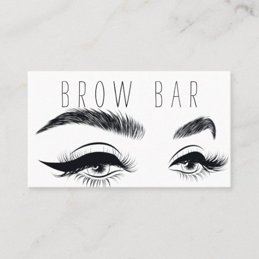 Carte De Visite Sourcils & Cils Microblading, Extensions de Cils (Devant)