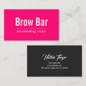 Carte De Visite Sourcils & Cils Microblading, Extensions de Cils (Devant / Derrière)