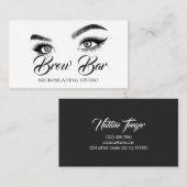 Carte De Visite Sourcils & Cils Microblading, Extensions de Cils (Devant / Derrière)
