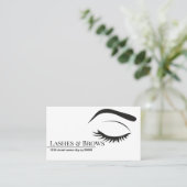 Carte De Visite Sourcils et cils Microblading, Extensions de cils (Debout devant)