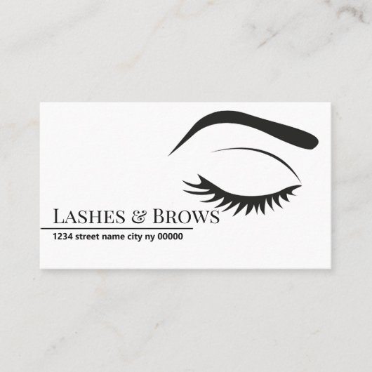 Carte De Visite Sourcils et cils Microblading, Extensions de cils (Devant)