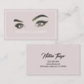 Carte De Visite Sourcils et cils Microblading, Extensions de cils (Devant / Derrière)