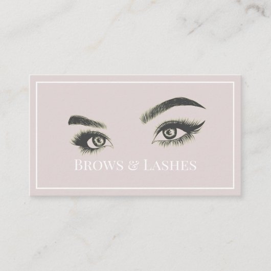 Carte De Visite Sourcils et cils Microblading, Extensions de cils (Devant)