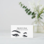 Carte De Visite Sourcils et cils Microblading, Extensions de cils (Debout devant)