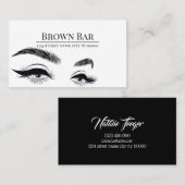 Carte De Visite Sourcils et cils Microblading, Extensions de cils (Devant / Derrière)