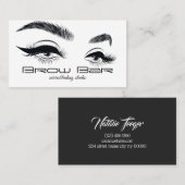 Carte De Visite Sourcils et cils Microblading, Extensions de cils (Devant / Derrière)