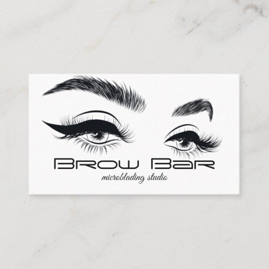 Carte De Visite Sourcils et cils Microblading, Extensions de cils (Devant)