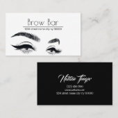 Carte De Visite Sourcils et cils Microblading, Extensions de cils  (Devant / Derrière)