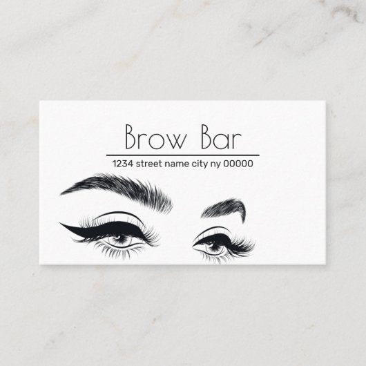 Carte De Visite Sourcils et cils Microblading, Extensions de cils  (Devant)