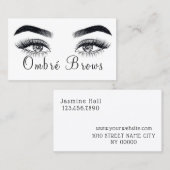 Carte De Visite Sourcils et cils Ombre (Devant / Derrière)