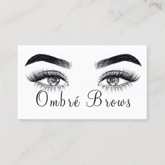 Carte De Visite Sourcils et cils Ombre (Devant)