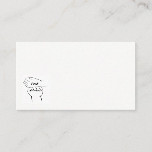 Carte de visite sourd d'avocat d'ASL (Devant)