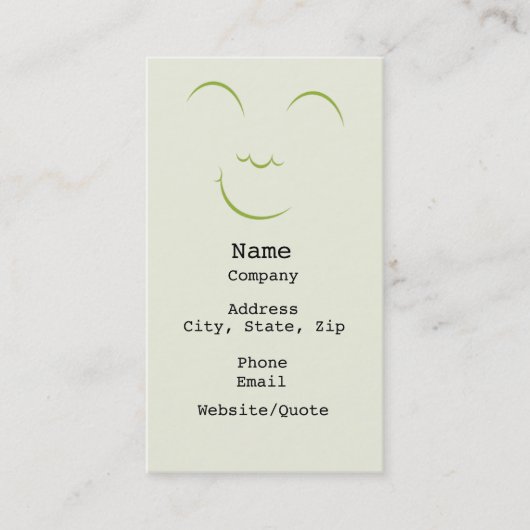 Carte de visite souriant (Devant)