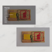 Carte De Visite Souricière à  clapet (Devant / Derrière)