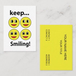 Carte De Visite Sourire Visage Souriant Garder Le Sourire Sourire