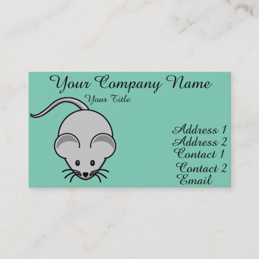 Carte De Visite Souris adorable (Devant)