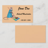Carte De Visite Souris : Artiste, affaires d'illustrateur : Dessin (Devant / Derrière)