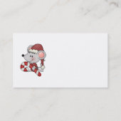 Carte De Visite Souris de Noël avec du sucre de canne (Dos)