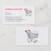 Carte De Visite souris d'ordinateur dans un chariot à achats de (Devant / Derrière)