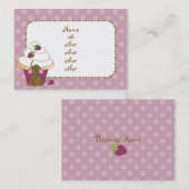 Carte De Visite Souris et Cupcake (Devant / Derrière)