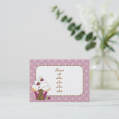 Carte De Visite Souris et Cupcake (Debout devant)