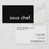 Carte De Visite sous-chef. (Devant / Derrière)