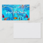 carte de visite sous-marin de dauphins (Devant / Derrière)